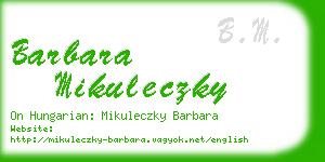 barbara mikuleczky business card